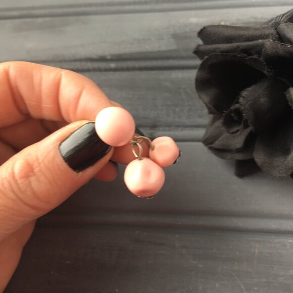 Vintage Pink Dangly Earrings - Picture 2 of 8